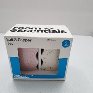 Room Essentials Speckled Salt & Pepper Shakers Stoneware